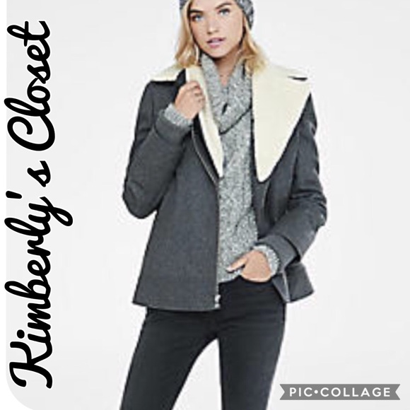 Express Jackets & Blazers - 🌸🌼EXPRESS🌸🌼Wool Blend Moto Jacket